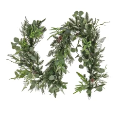 Cheap National Tree Company Hgtv Home Collection, 6Ft Winter Garden Eucalyptus Mixed Tip Garland, 50 Led Lights- Battery Operated With Timer