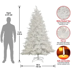Shop National Tree Company Hgtv Home Collection Pre-Lit Christmas By The Sea Coral Artificial Tree With Artificial Tree Stand Pre-Strung With Warm White Led Lights , Plug In, Hgtv Home Collection, Coral, 7.5Ft