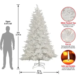 Shop National Tree Company Hgtv Home Collection Pre-Lit Christmas By The Sea Coral Artificial Tree With Artificial Tree Stand Pre-Strung With Warm White Led Lights , Plug In, Hgtv Home Collection, Coral, 9Ft