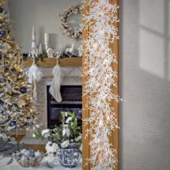 Best Sale National Tree Company Hgtv Home Collection Pre-Lit Christmas By The Sea Coral Artificial Garland Pre-Strung With Warm White Led Lights , Plug In With Timer, Hgtv Home Collection, Coral, 9Ft