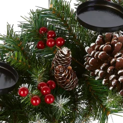 Cheap National Tree Company 30In. Frosted Berry Centerpiece And Candle Holder