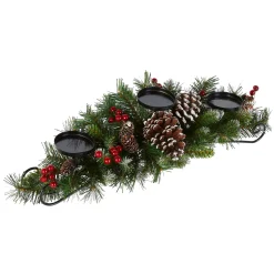 Cheap National Tree Company 30In. Frosted Berry Centerpiece And Candle Holder