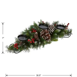 Cheap National Tree Company 30In. Frosted Berry Centerpiece And Candle Holder