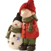 Outlet National Tree Company 15In. Lighted Boy & Snowman Decor