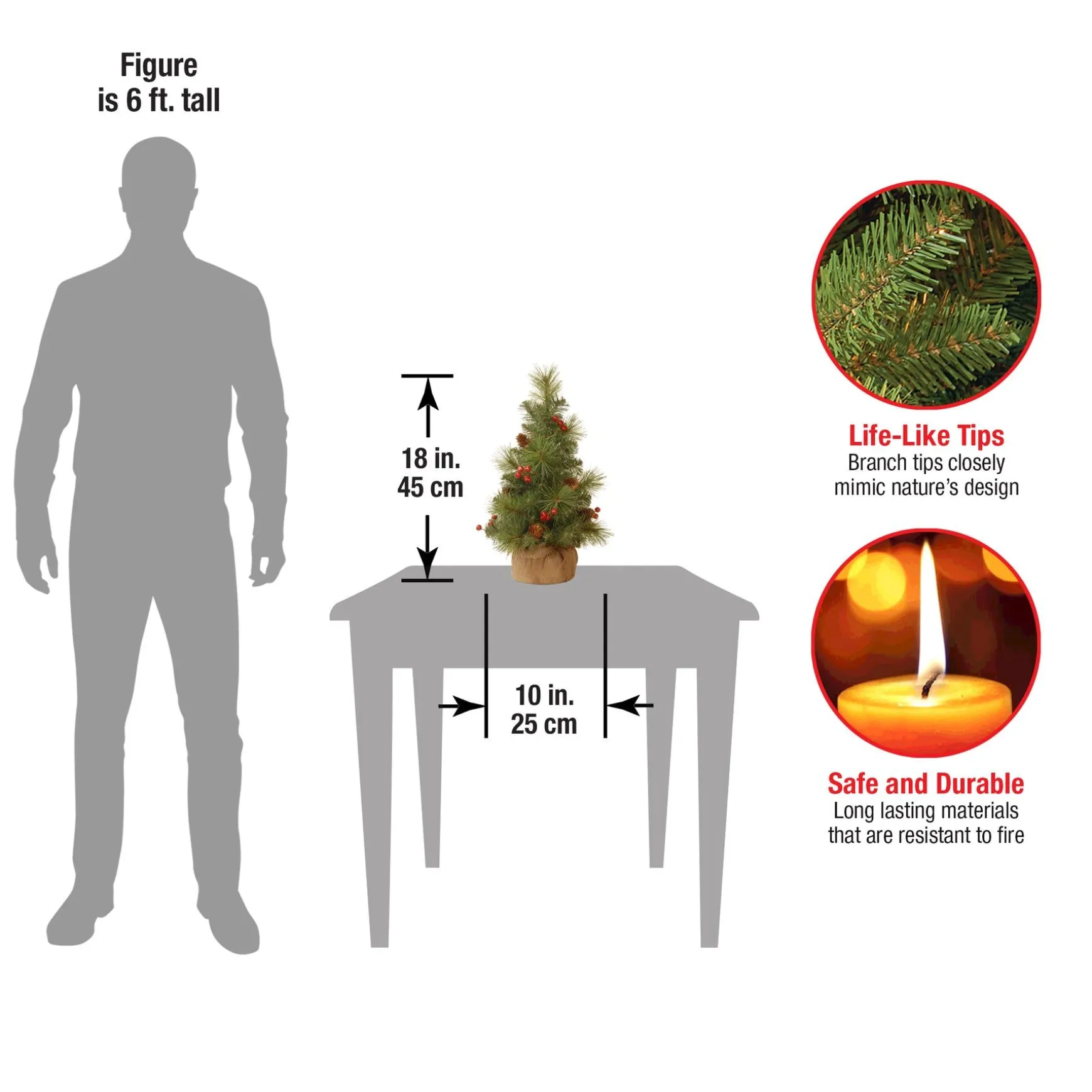 Hot National Tree Company 18In. Miniature Pine Tree