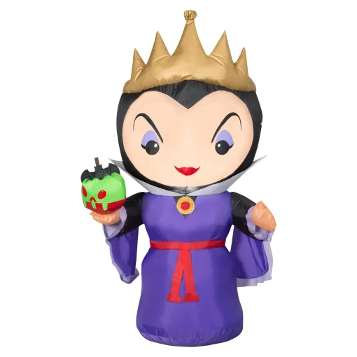 New National Tree Company Inflatable Decoration, Black, Disney Evil Queen, Self Inflating, Plug In, Halloween Collection, 42 Inches