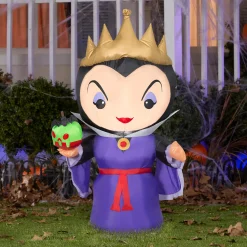 New National Tree Company Inflatable Decoration, Black, Disney Evil Queen, Self Inflating, Plug In, Halloween Collection, 42 Inches