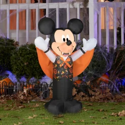 Clearance National Tree Company Inflatable Decoration, Black, Vampire Mickey Mouse, Self Inflating, Plug In, Halloween Collection, 42 Inches