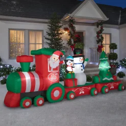 Outlet National Tree Company Inflatable Holiday Train, Led Lights, Plug In, Christmas Collection, 16 Feet