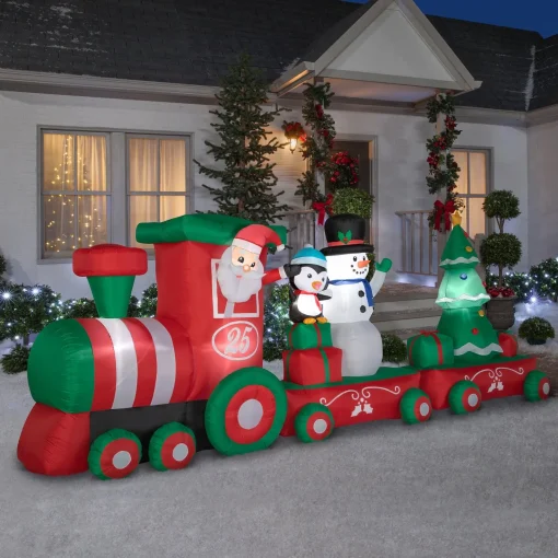 Outlet National Tree Company Inflatable Holiday Train, Led Lights, Plug In, Christmas Collection, 16 Feet