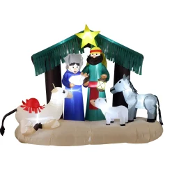 Hot National Tree Company Inflatable Nativity Scene, Led Lights, Plug In, Christmas Collection, 65 Feet