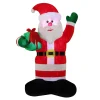 Cheap National Tree Company Inflatable Santa With Gift, Led Lights, Plug In, Christmas Collection, 8 Feet