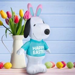 Hot National Tree Company Inflatable Snoopy Decoration, Self Inflating, 4 Aa Batteries Required, Easter Collection, 19 Inches