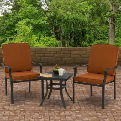 New National Tree Company Laurel Lakes 3-Piece All-Weather Club Set With Removeable Cushions