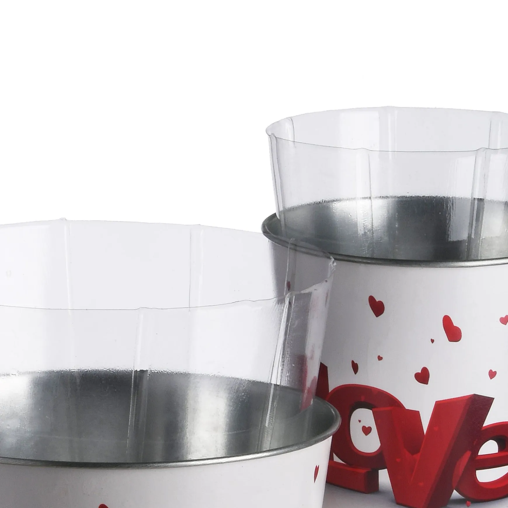 Cheap National Tree Company Love' Tin Pots, White, Decorated With Red Hearts, Valentine'S Day Collection, Pack Of 2