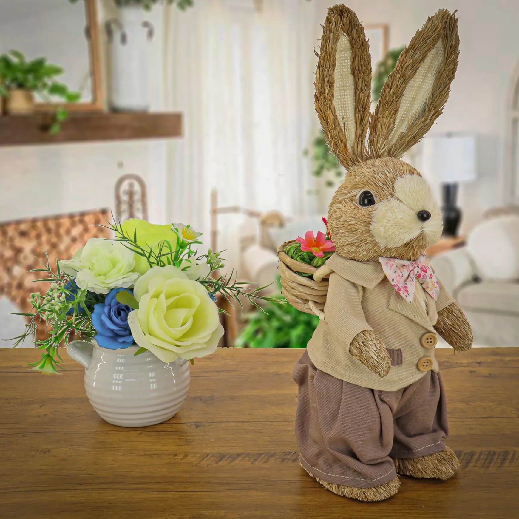 Flash Sale National Tree Company Male Bunny In Suit Table Decoration, Easter Collection, 14 Inches