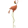 Online National Tree Company Metal Lawn Decoration, Resting Peach Flamingo, Ornate Metal Design, Spring Collection, 34 Inches