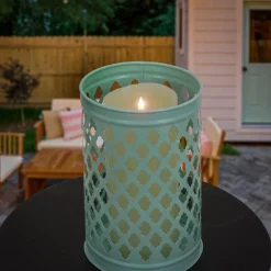 Cheap National Tree Company National Outdoor Living Lantern Candleholder, Gossamer Green, Modern Design And Finish, 12 Inches