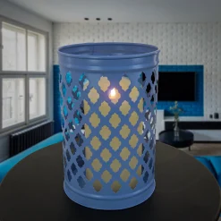 Cheap National Tree Company National Outdoor Living Lantern Candleholder, Ice Melt Blue, Modern Design And Finish, 12 Inches