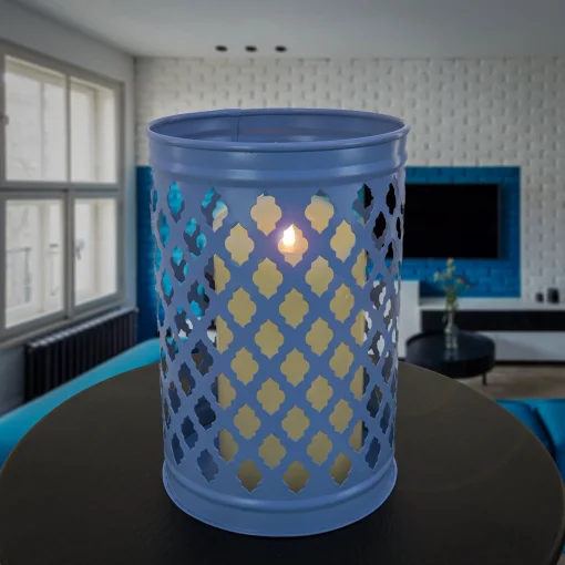 Cheap National Tree Company National Outdoor Living Lantern Candleholder, Ice Melt Blue, Modern Design And Finish, 12 Inches