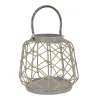 Cheap National Tree Company National Outdoor Living Lantern Candleholder, Woven Rope Construction, Glacier Gray, Modern Design And Finish, Includes Metal Handle, 10 Inches
