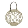 Hot National Tree Company National Outdoor Living Lantern Candleholder, Woven Rope Construction, Bleached Sand, Modern Design And Finish, Includes Metal Handle, 9 Inches