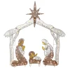 Store National Tree Company 55" Crystal Splendor Prelit Nativity Set
