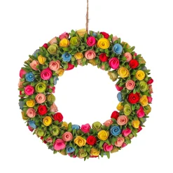 18" Multicolor Spring Floral Wreath^National Tree Company Cheap