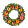 18" Spring Multicolor Floral Wreath With Fern^National Tree Company Discount