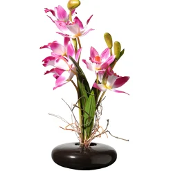 Artificial Potted Flowers, Pink Orchids, Includes Black Base, Spring Collection, 10 Inches^National Tree Company Best Sale