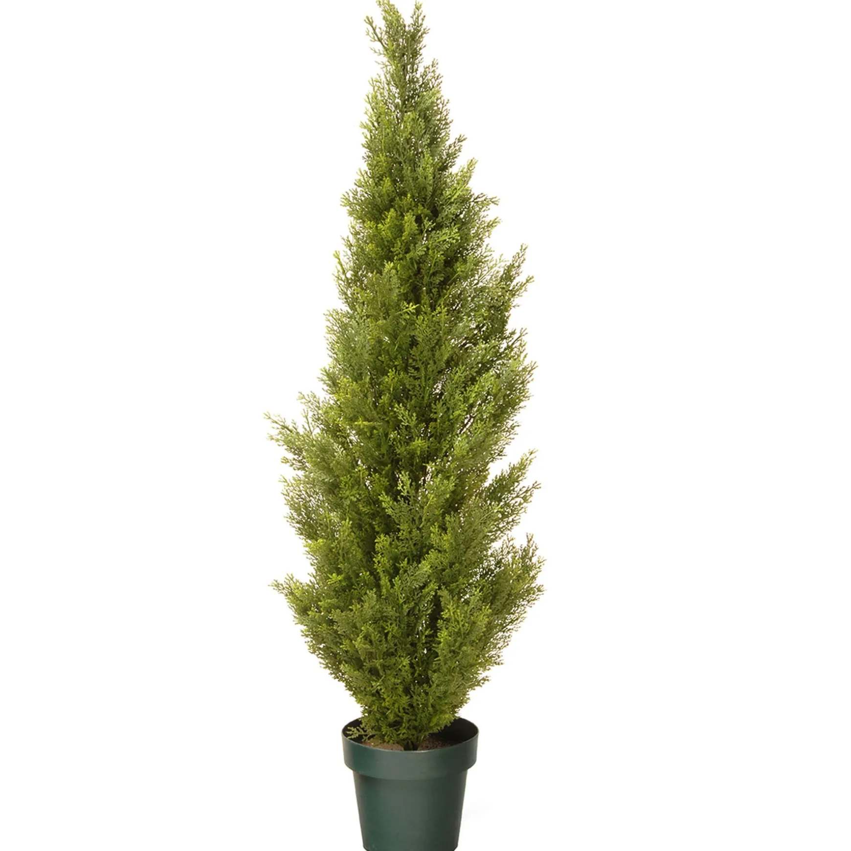 Artificial Tall Potted Shrub, Arborvitae, Green, Includes Dark Green Pot Base, Outdoor Collection, 48 Inches^National Tree Company Cheap