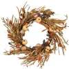 Cheap National Tree Company Artificial Autumn Wreath, Decorated With Pumpkins, Grasses, Leaf Stalks, Seedpods, Assorted Leaves, Autumn Collection, 24 In