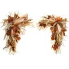 Outlet National Tree Company Artificial Autumn Door Corners, Set Of 2, Decorated With Corn Husks, Raffia Leaves, Berry Clusters, Harvest Collection, 24 Inches