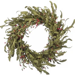 Flash Sale National Tree Company Artificial Autumn Wreath, Decorated With Assorted Grass, Berry Clusters, Autumn Collection, 22 In