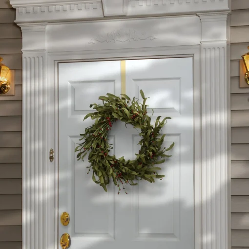 Flash Sale National Tree Company Artificial Autumn Wreath, Decorated With Assorted Grass, Berry Clusters, Autumn Collection, 22 In