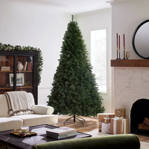 Best National Tree Company Artificial Full Christmas Tree, Green, North Valley Spruce, Includes Stand, 9 Feet