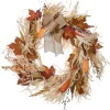 Cheap National Tree Company Artificial Autumn Wreath, Decorated With Raffia Leaves, Corn Cobs, Berry Clusters, Autumn Collection, 24 Inches