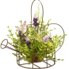 Artificial Iron Kettle Decoration, Metal Frame, Decorated With Lavender, Leafy Greens, Spring Collection, 12 Inches^National Tree Company Sale