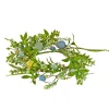 Artificial Candle Ring, Vine Stem Base, Decorated With Pastel Eggs, Leafy Greens, Berries, Spring Collection, 6 Inches^National Tree Company Fashion