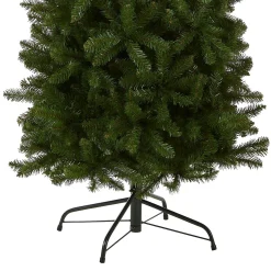 Discount National Tree Company Artificial Slim Christmas Tree, Green, Kingswood Fir, Includes Stand, 9 Feet