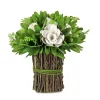 Artificial Floral Bundle, Cream, Decorated With Floral Blooms, Twig Base, Spring Collection, 9 Inches^National Tree Company Best Sale