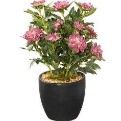 Artificial Potted Plant, Zinna Flowers, Includes Black Pot Base, Spring Collection, 11 Inches^National Tree Company Cheap