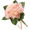 Artificial Floral Bouquet, Vine Stem Base, Decorated With Pink Rose And Peony Blooms, Ribbon, Seed Pods, Leafy Greens, Spring Collection, 12 Inches^National Tree Company Discount