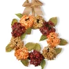 Artificial Autumn Wreath, Decorated With Hydrangeas, Elm Leaves, Burlap Ribbon, Autumn Collection, 24 In^National Tree Company Flash Sale