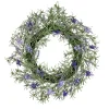 Artificial Wreath Decoration, Purple, Woven Branch Base, Decorated With Lavender, Rosemary, Flowing Green Stems, Spring Collection, 19 Inches^National Tree Company Discount