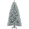 Online National Tree Company Artificial Christmas Tree, Acacia, Flocked, Clear Lights, Includes Stand, 6 Feet