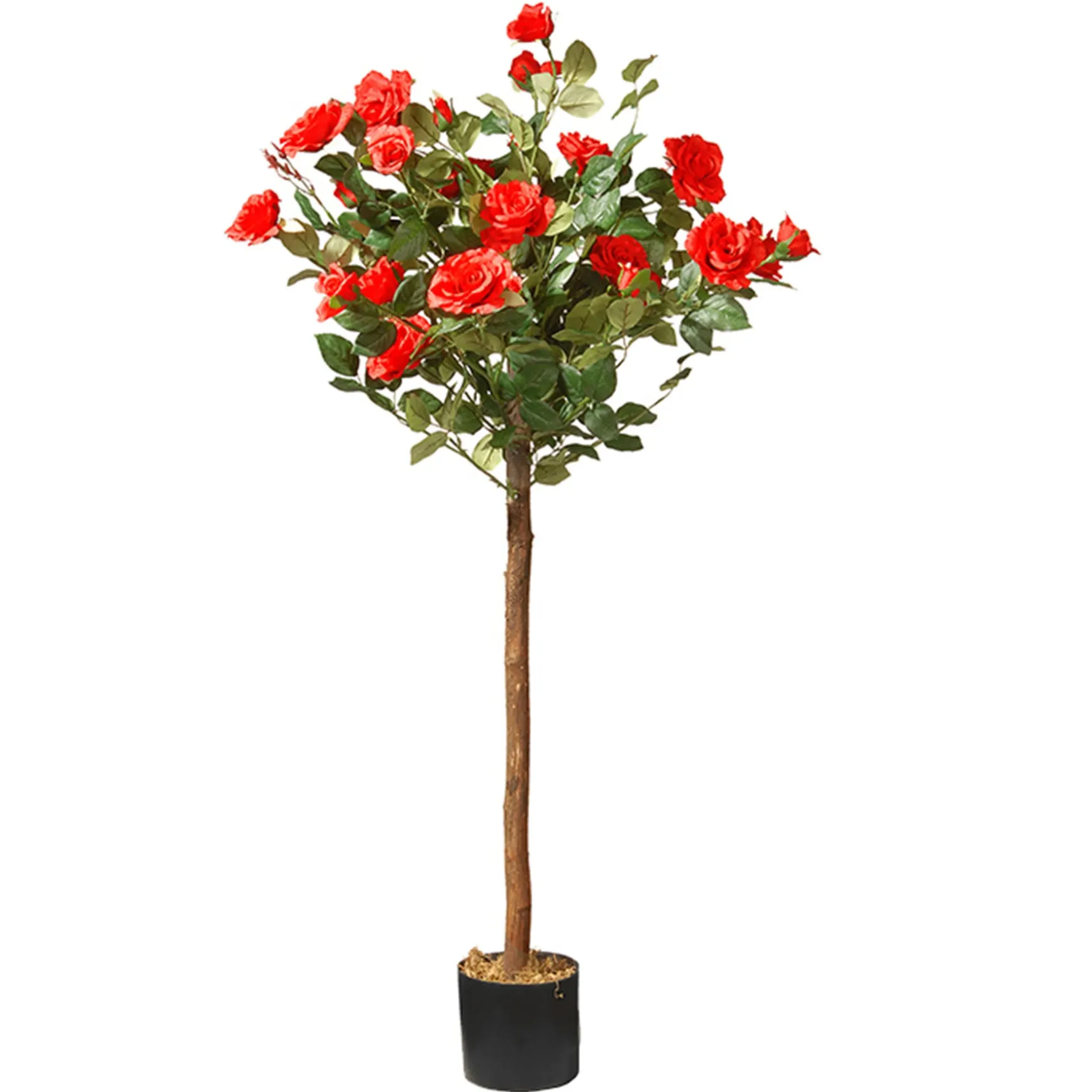 Artificial Potted Tree, Rose, Includes Black Pot Base, Spring Collection, 4 Feet^National Tree Company Sale