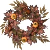 Best Sale National Tree Company Artificial Autumn Wreath, Decorated With Pumpkins, Berry Clusters, Ivy, Maple Leaves, Autumn Collection, 24 In