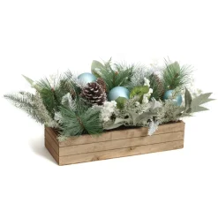 Flash Sale National Tree Company Decorated Evergreen Christmas Arrangement With Wood Box Base, 22 In
