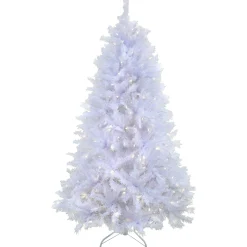 6.5Ft Pre-Lit Artificial Millville White Hinged Tree With Powerconnect™, 400 Warm White Led Lights-Ul^National Tree Company Shop